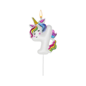 Candelina unicorn n.4 11cm