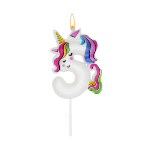 Candelina unicorn n.5 11cm