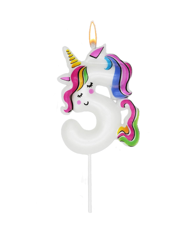 Candelina Unicorn N.5 11cm