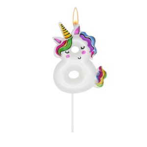 Candelina unicorn n.8 11cm