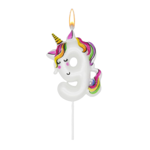 Candelina unicorn n.9 11cm