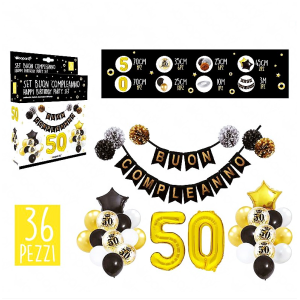 Set party compleanno 50 anni 36pcs