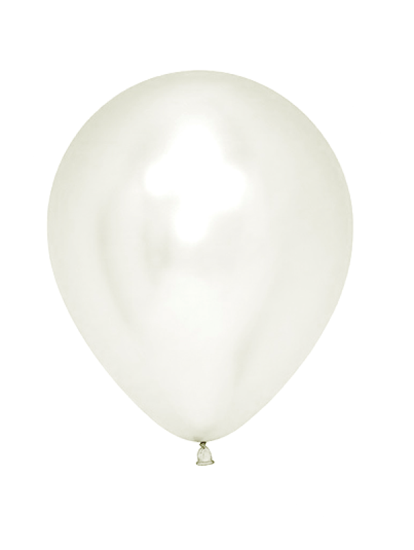 Palloncini bianco metal 10'' confezione da 10 pezzi