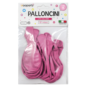 Palloncini colore rosa 10'' confezione da 12 pezzi