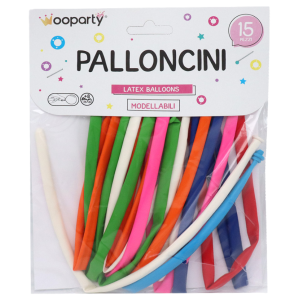 Palloncini colori assortiti modellabili confezione da 15