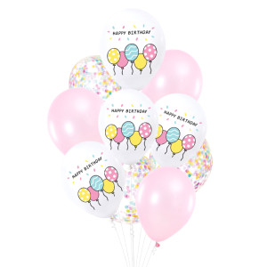 Palloncini happy birthday 12'' confezione da 10