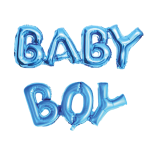 Palloncini baby boy metal 35cm confezione da 7 lettere