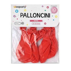 Palloncini rosso pastel 12'' confezione da 10