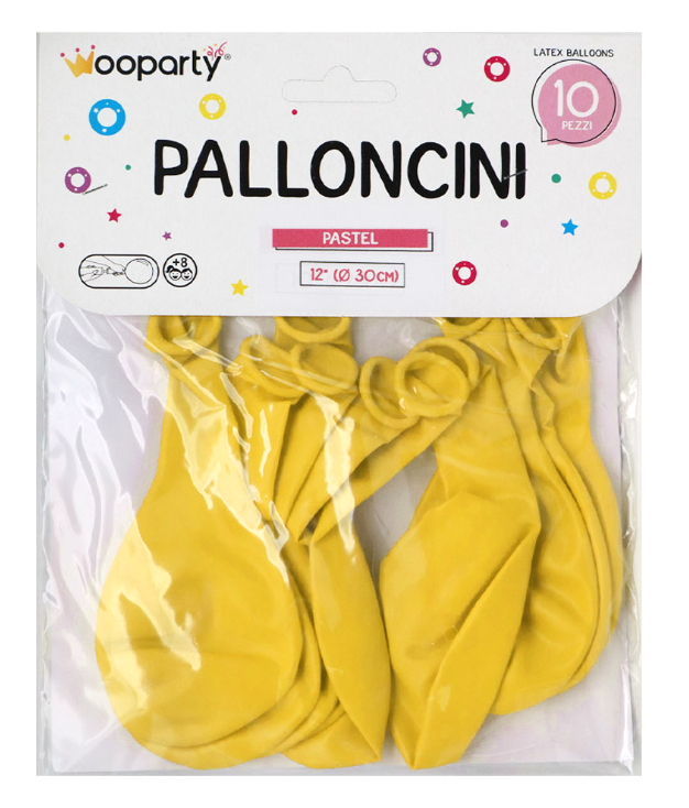 Palloncini giallo pastel 12'' confezione da 10