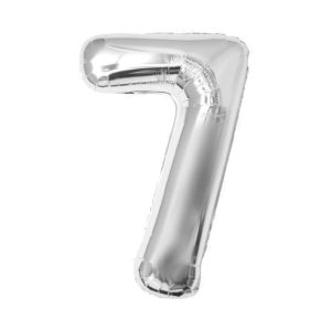 Palloncino n.7 argento metal 35cm