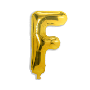 Palloncino lettera f oro metal 35cm