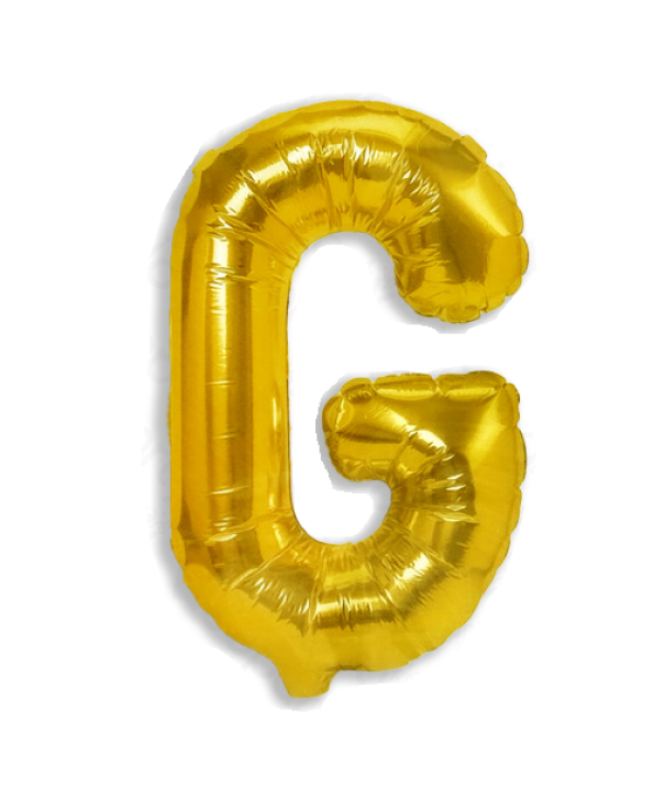 Palloncino lettera G oro metal 35cm