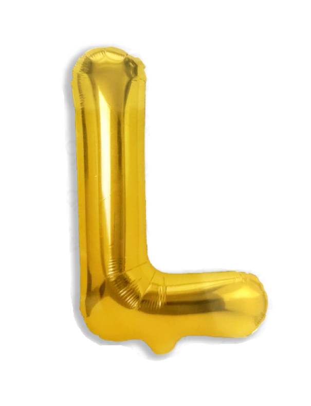 Palloncino lettera L oro metal 35cm