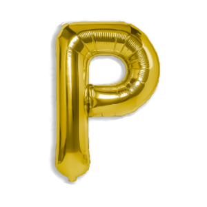 Palloncino lettera p oro metal 35cm