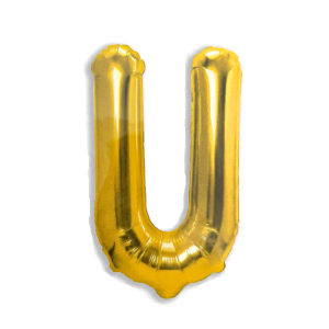 Palloncino lettera u oro metal 35cm