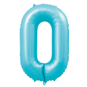 Palloncino mylar n.0 azzurro opaco 100cm