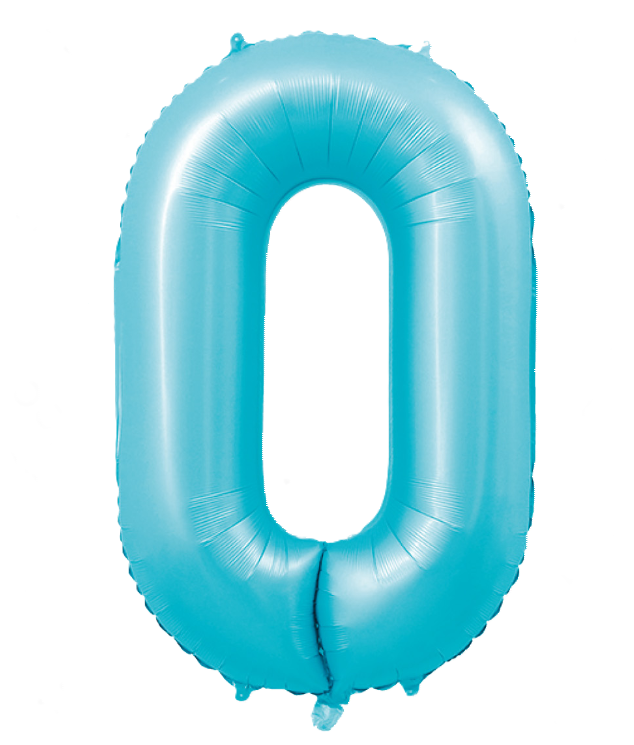 Palloncino Mylar n.0 azzurro opaco 100cm