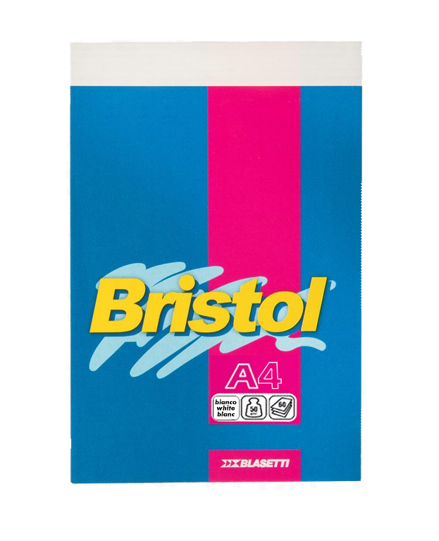 Blocco notes Blasetti Bristol A4 rigatura Bianco