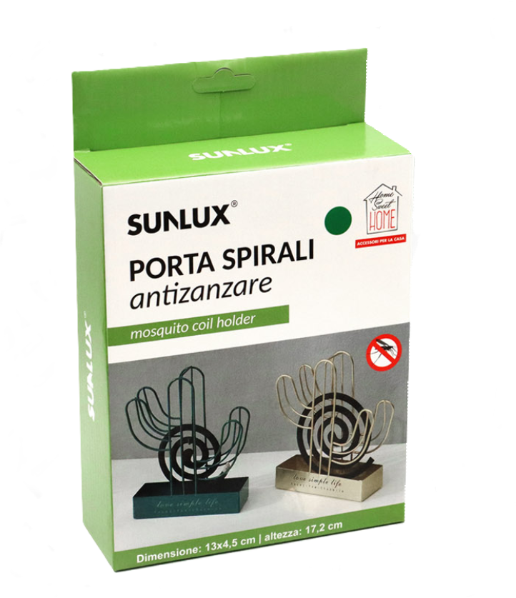 Porta spirali antizanzare Sunlux oro