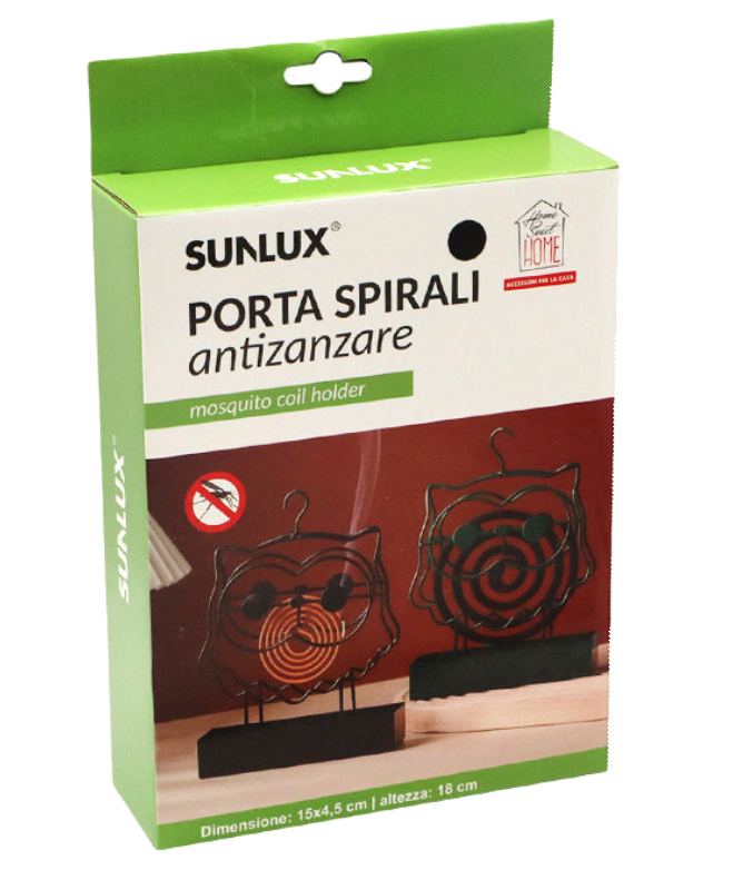 Porta spirali antizanzare Sunlux gufo verde