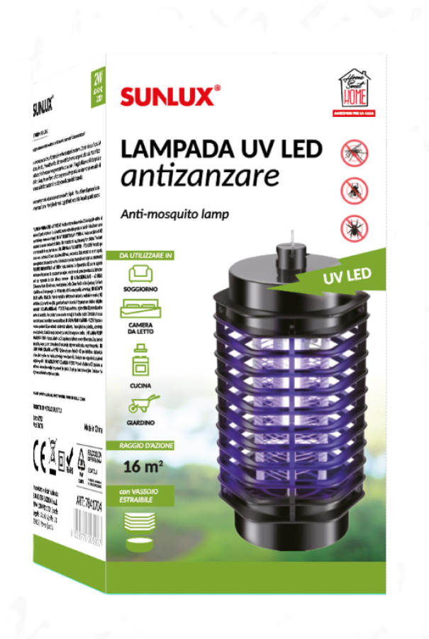 Lampada antizanzare uv led 9.5x21cm