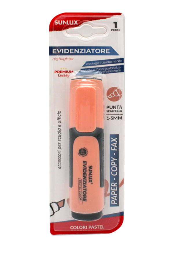 Evidenziatore Sunlux Arancione pastel