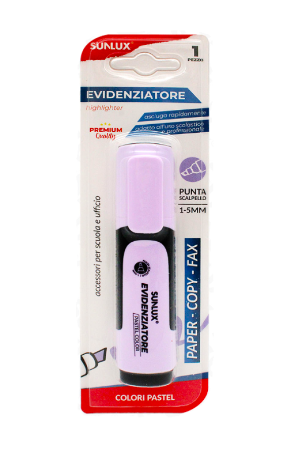 Evidenziatore Sunlux Lilla pastel