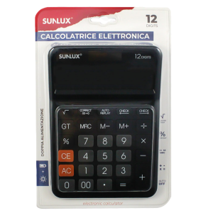 Calcolatrice elettronica  12 digits 17,5x12,5cm