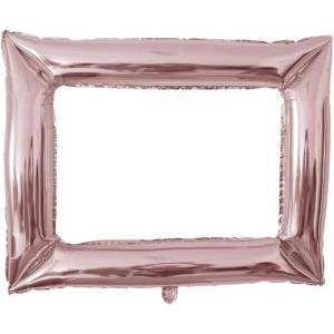 Palloncino cornice selfie oro rosa metal 98x80 cm