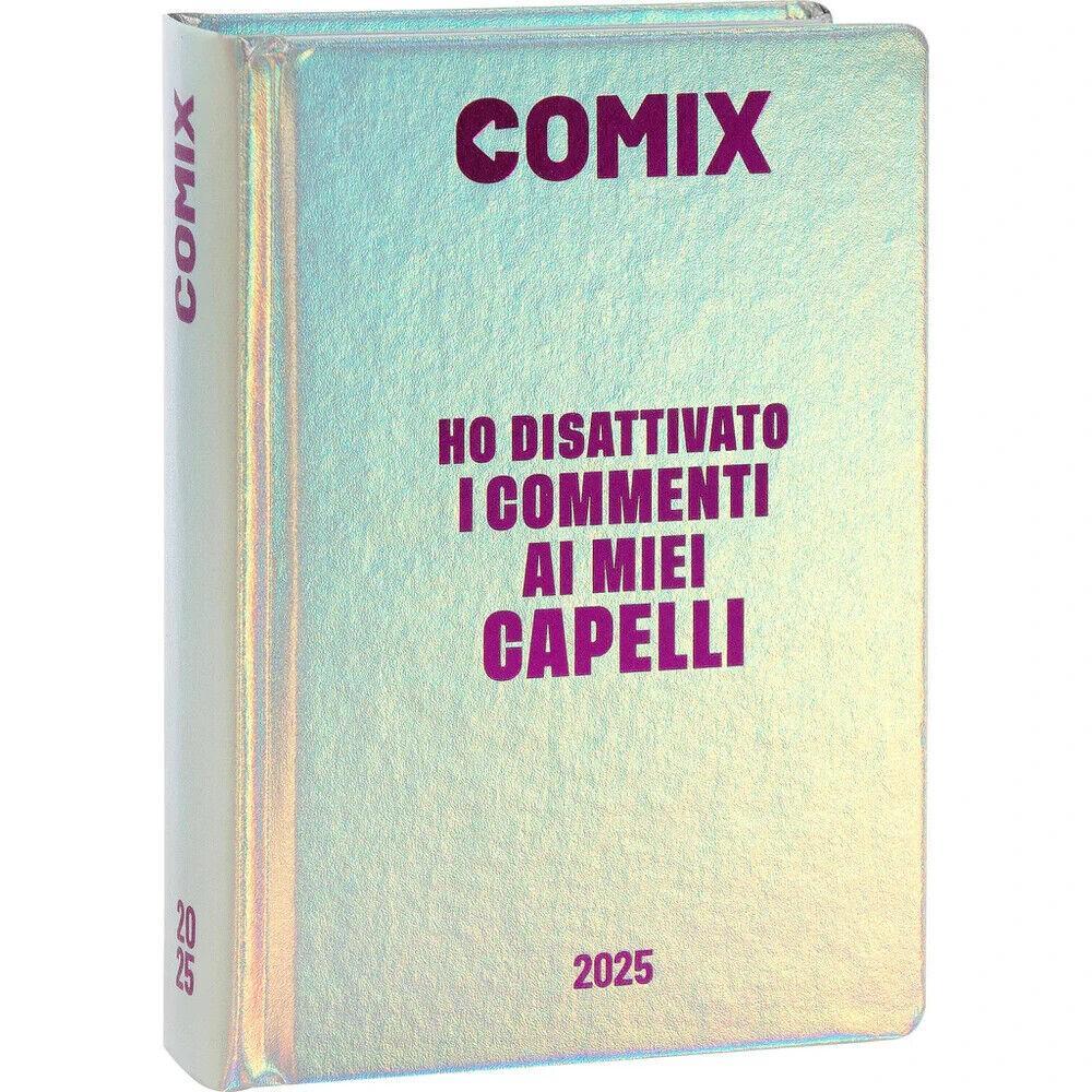 Diario mini scuola Comix 2025 copertina rigida Holographic 11x15cm