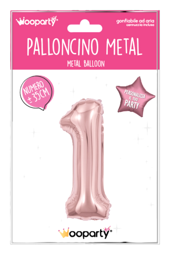 Palloncino n.1 Oro Rosa 35cm