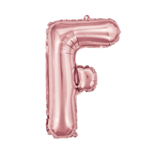 Palloncino lettera f oro rosa metal 35cm