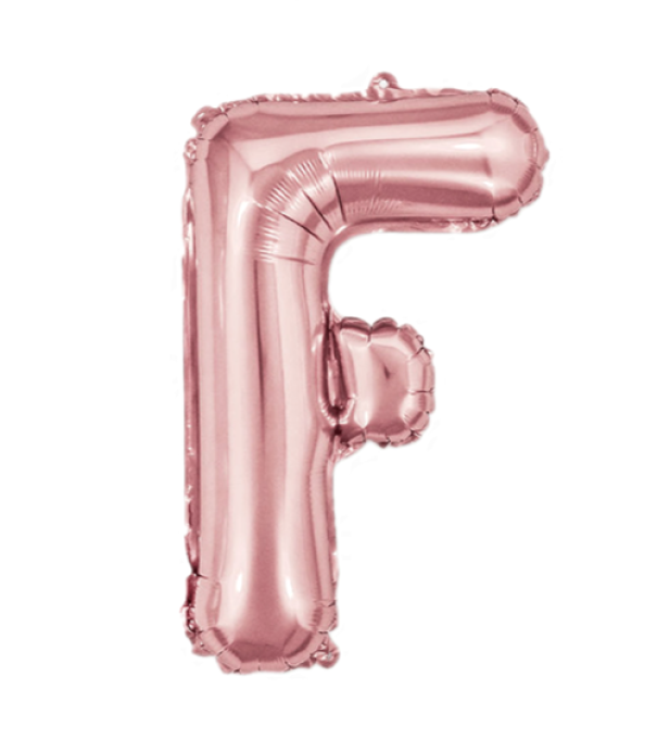 Palloncino lettera F Oro Rosa metal 35cm