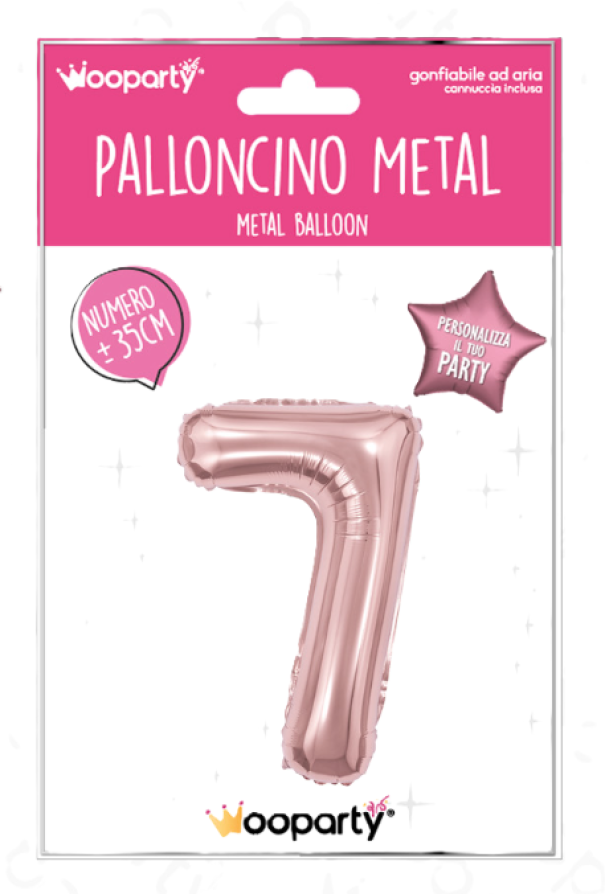 Palloncino n.7 Oro Rosa 35cm