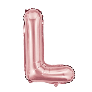 Palloncino lettera l oro rosa metal 35cm