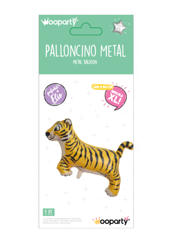 Palloncino metal Tigre XL 100x66 cm