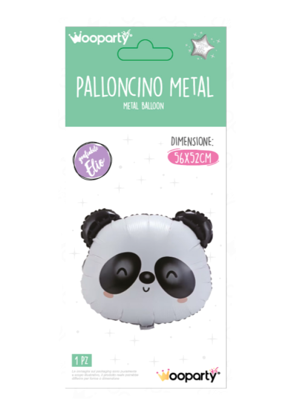 Palloncino metal Panda 56x52 cm