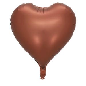 Palloncino marrone metal cuore 45 cm