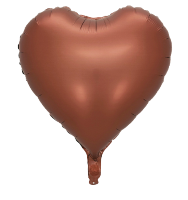 Palloncino marrone metal Cuore 45 cm