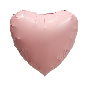 Palloncino rosa antico metal cuore 45 cm