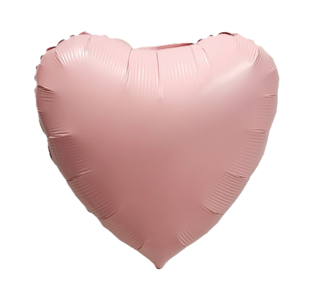 Palloncino rosa antico metal Cuore 45 cm