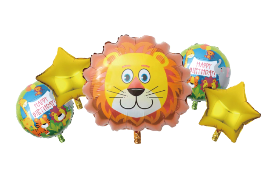 Set palloncini metal Happy Birthday 5 pz