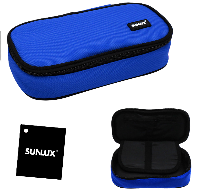 Astuccio Sunlux ovale blu 23x5x12cm