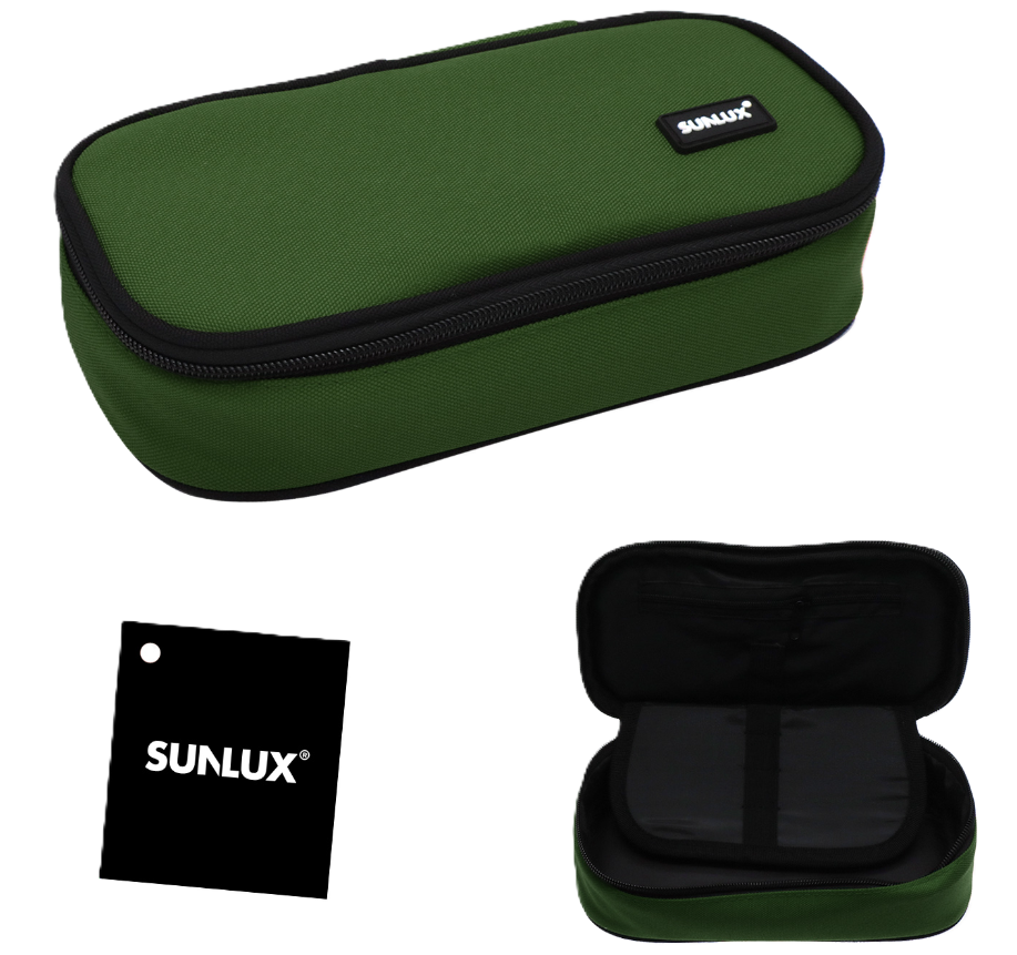 Astuccio Sunlux ovale verde 23x5x12cm