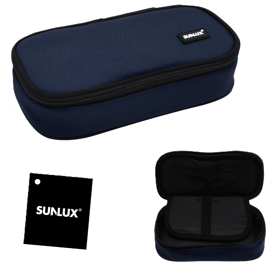 Astuccio Sunlux ovale blu scuro 23x5x12cm