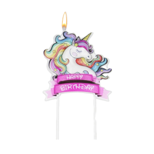 Candelina unicorn happy birthday 11cm