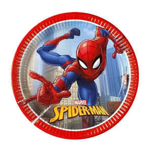 Piatti in carta spiderman 20cm 8 pezzi