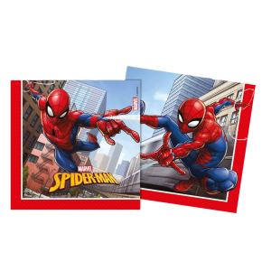 Tovaglioli spiderman 33cm da 20 pezzi