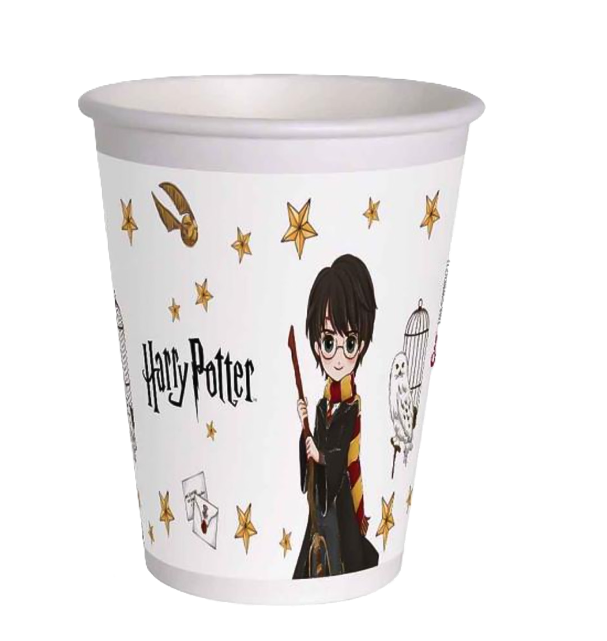 Bicchieri in carta Harry Potter da 8 pezzi