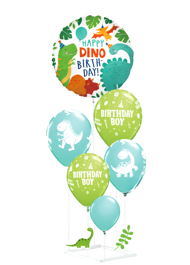 Set palloncini Dinosauro con stand